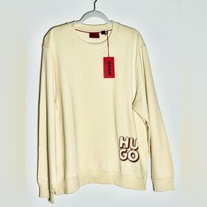 🔥 Closet Clearout!🔥 Hugo Boss Duaraches Butter Yellow Logo Crew Neck